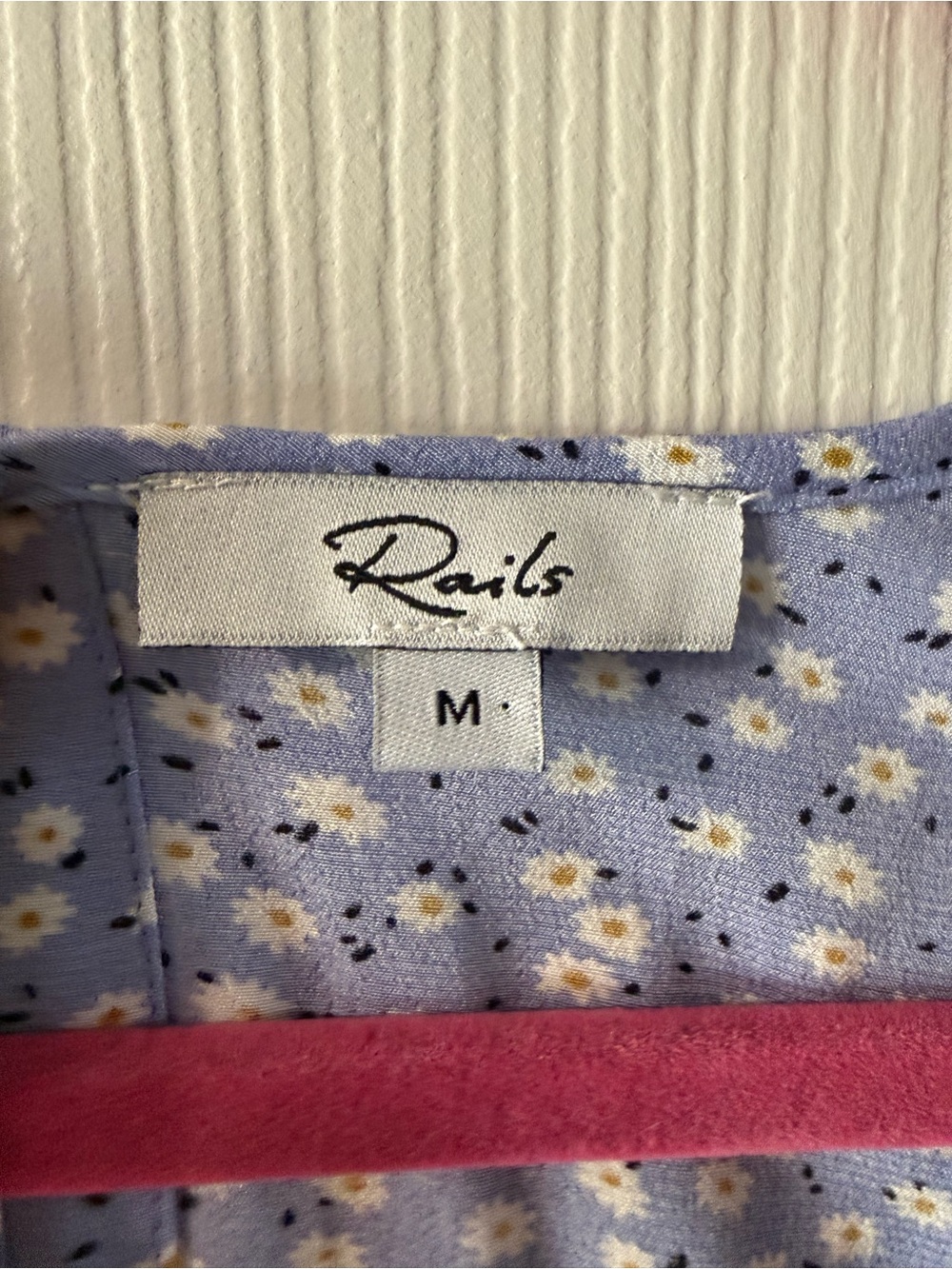 Rails Sophia Sky Blue Daisies Floral Romper Belted Pockets Medium - Picture 2 of 9